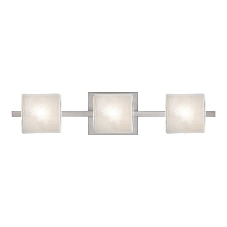 Besa Lighting Paolo Vanity, Glitter, Satin Nickel Finish, 3x5W LED 3WS-7873GL-LED-SN
